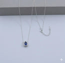 COLAR GOTA CRAVEJADA SAFIRA