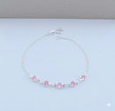 PULSEIRA CINCO ZIRCONIAS ROSA